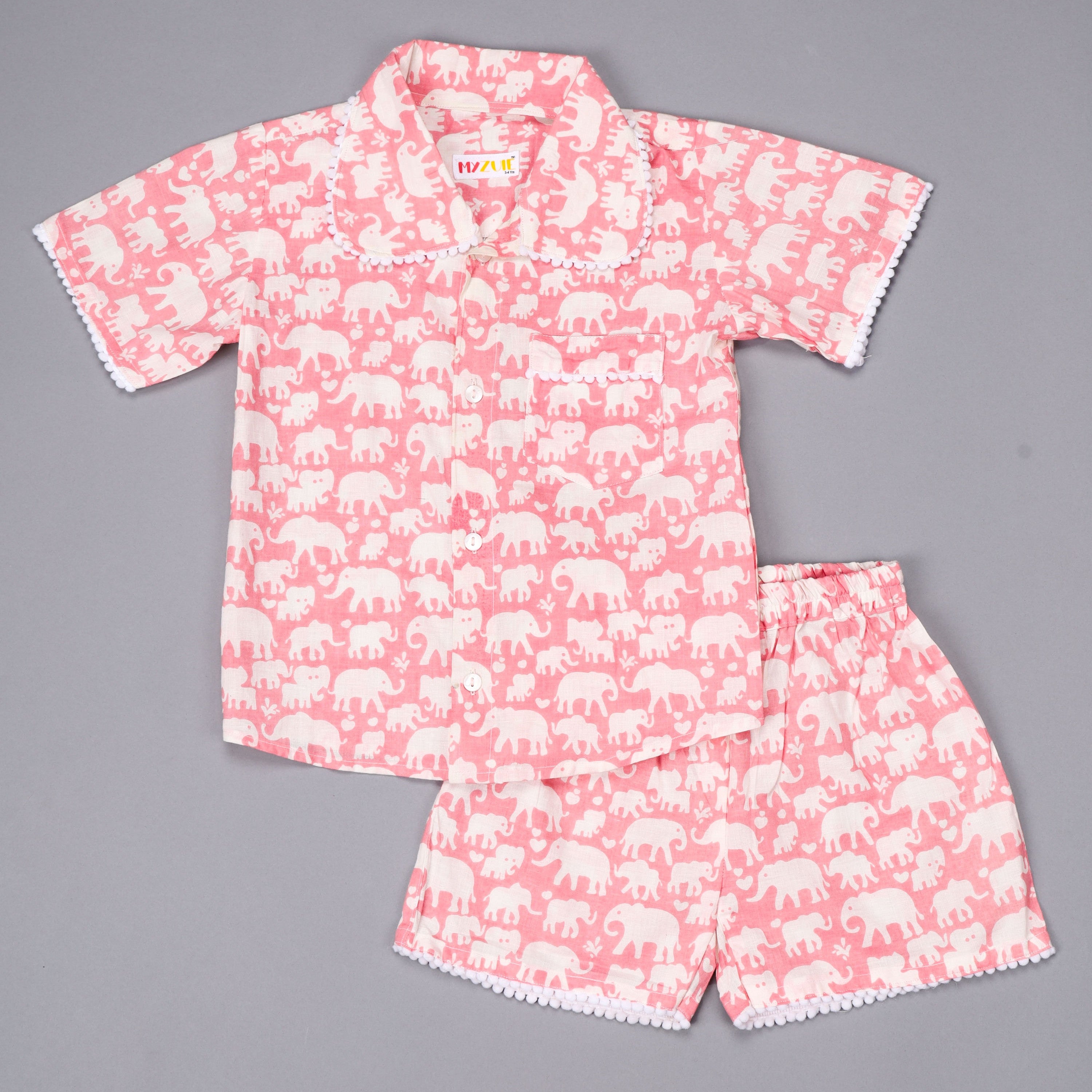 Girls Pink Elephant Play Set