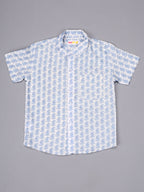 Baby Blue Paisley Kids Shorts Set