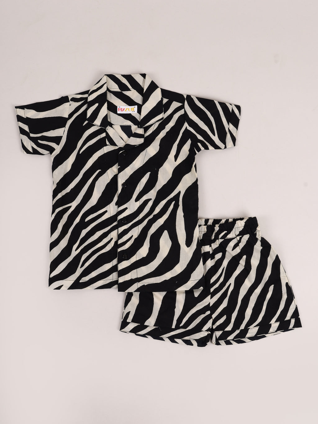 Zebra Stripes Kids Shorts Set