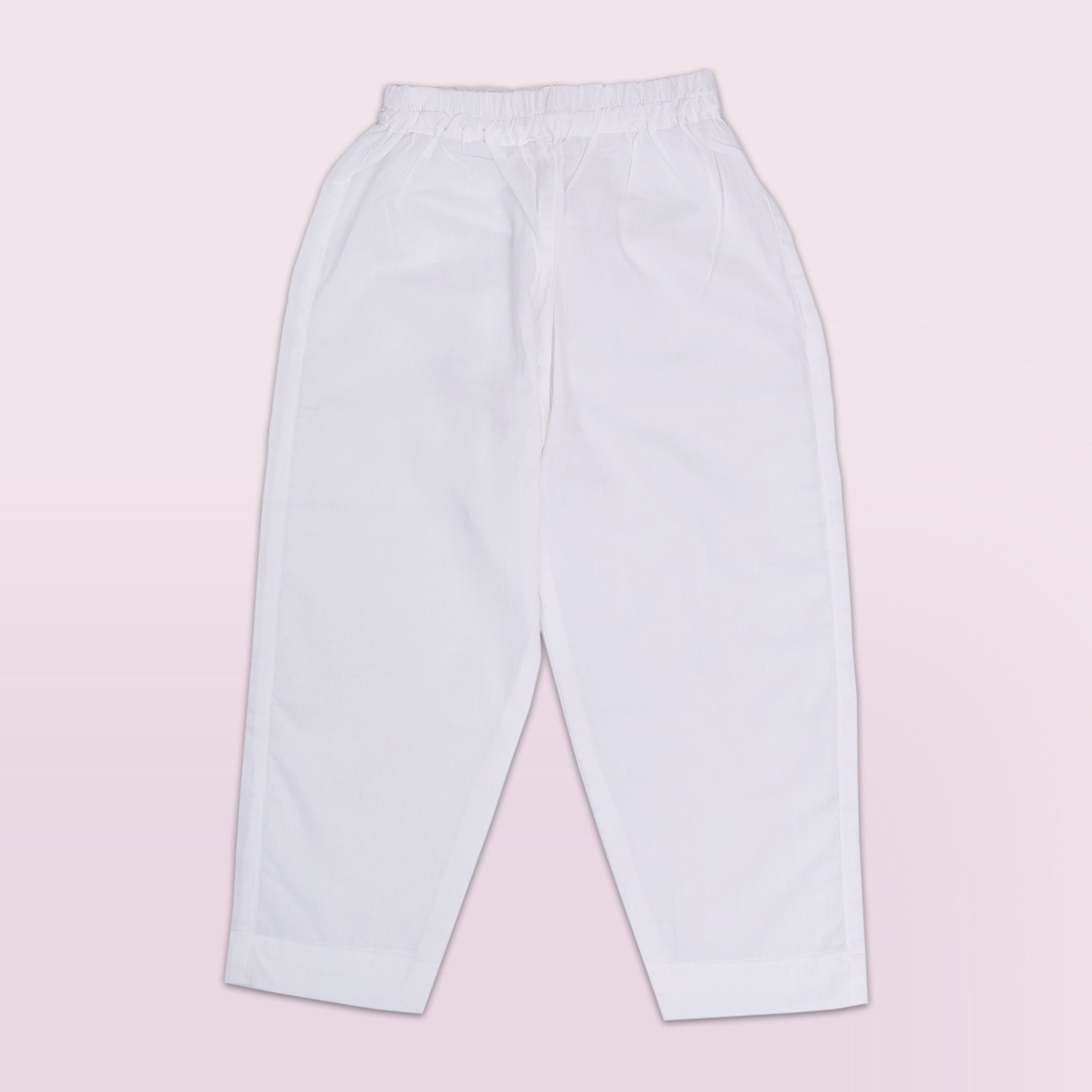 Boys White Blue Pink Elephant Kurta Set