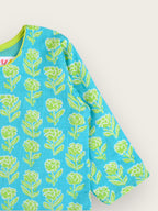 Girls Aqua Marigold Knife Pleated Dress