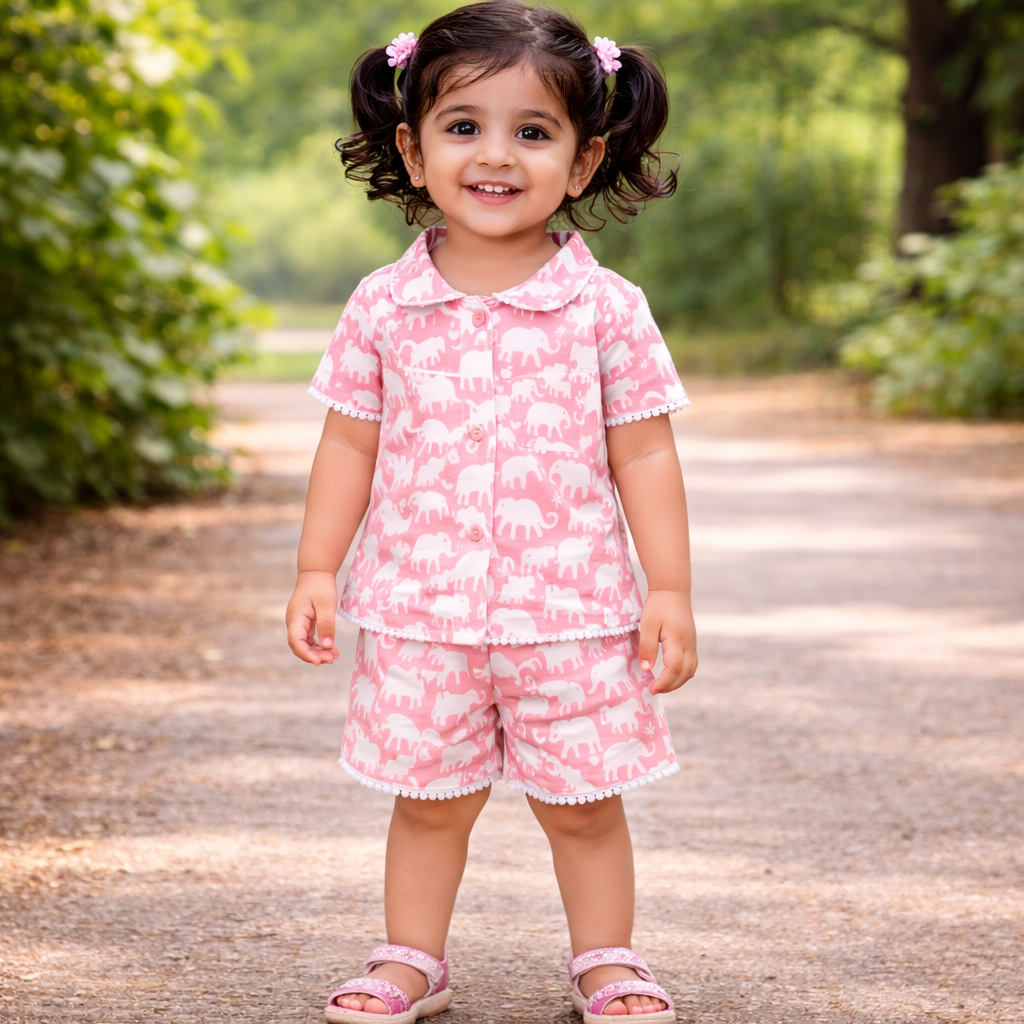 Girls Pink Elephant Play Set