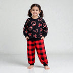 Kids Black Candycane Night Suit