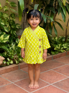 Girls Lime Kimono Dress