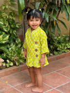Girls Lime Kimono Dress