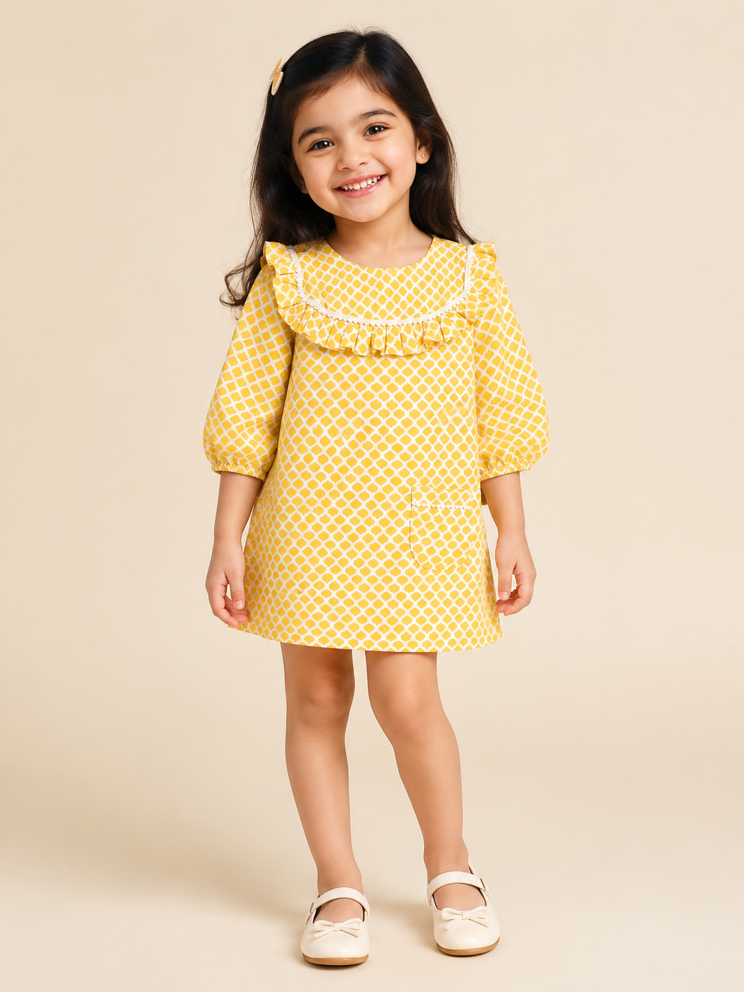 Girls Honey Drop Ruffle A-line Dress