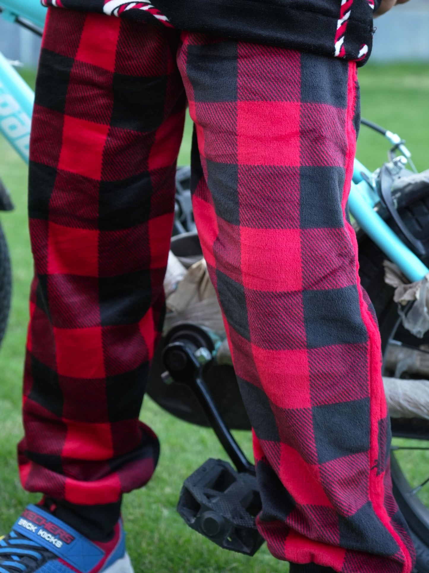 Kids Black Candycane Night Suit