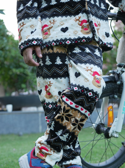 Kids Rudolph Fleece Winter Nightset