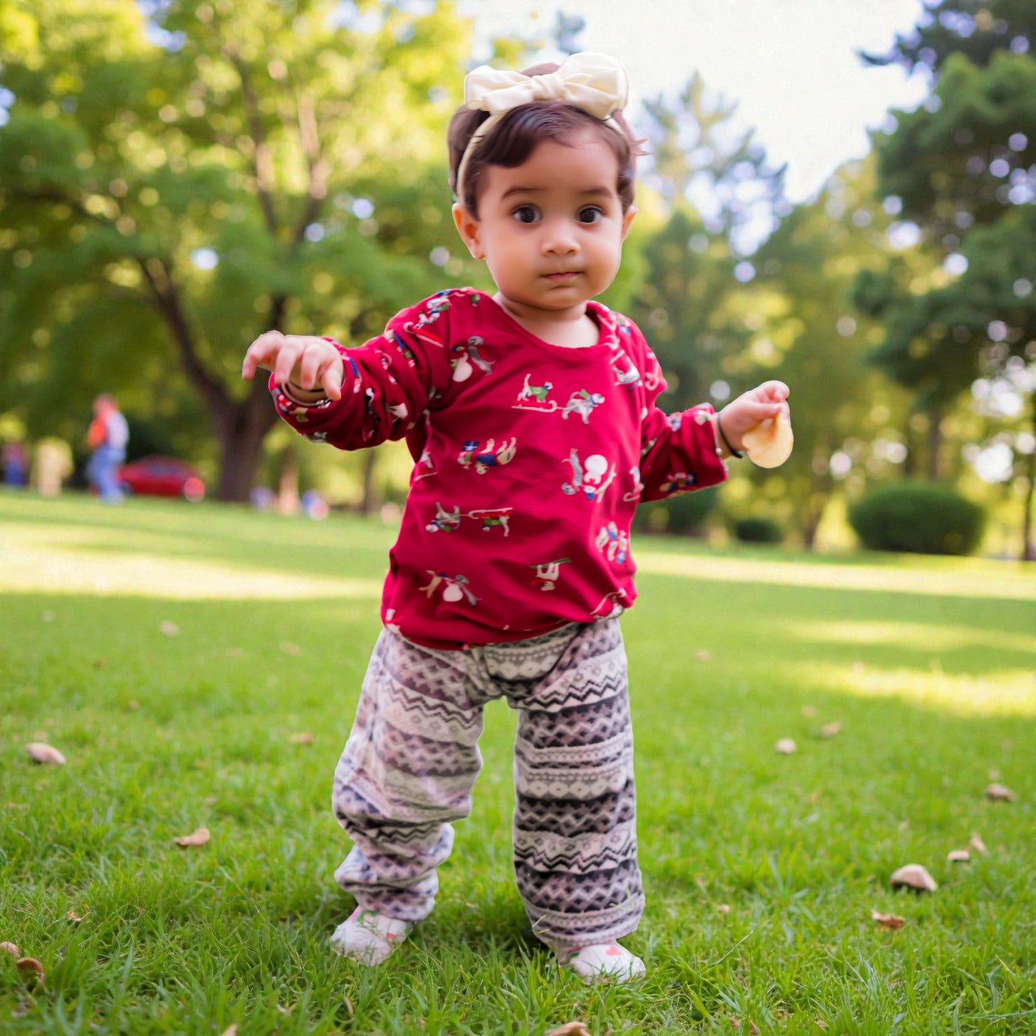 Kids Maroon Doggie Fleece Night Suit