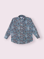 Boys Elephant Kantha Full Sleeves Spread Collar Shirt