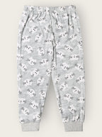 Kids Grey Cat Fleece Winter NightSet