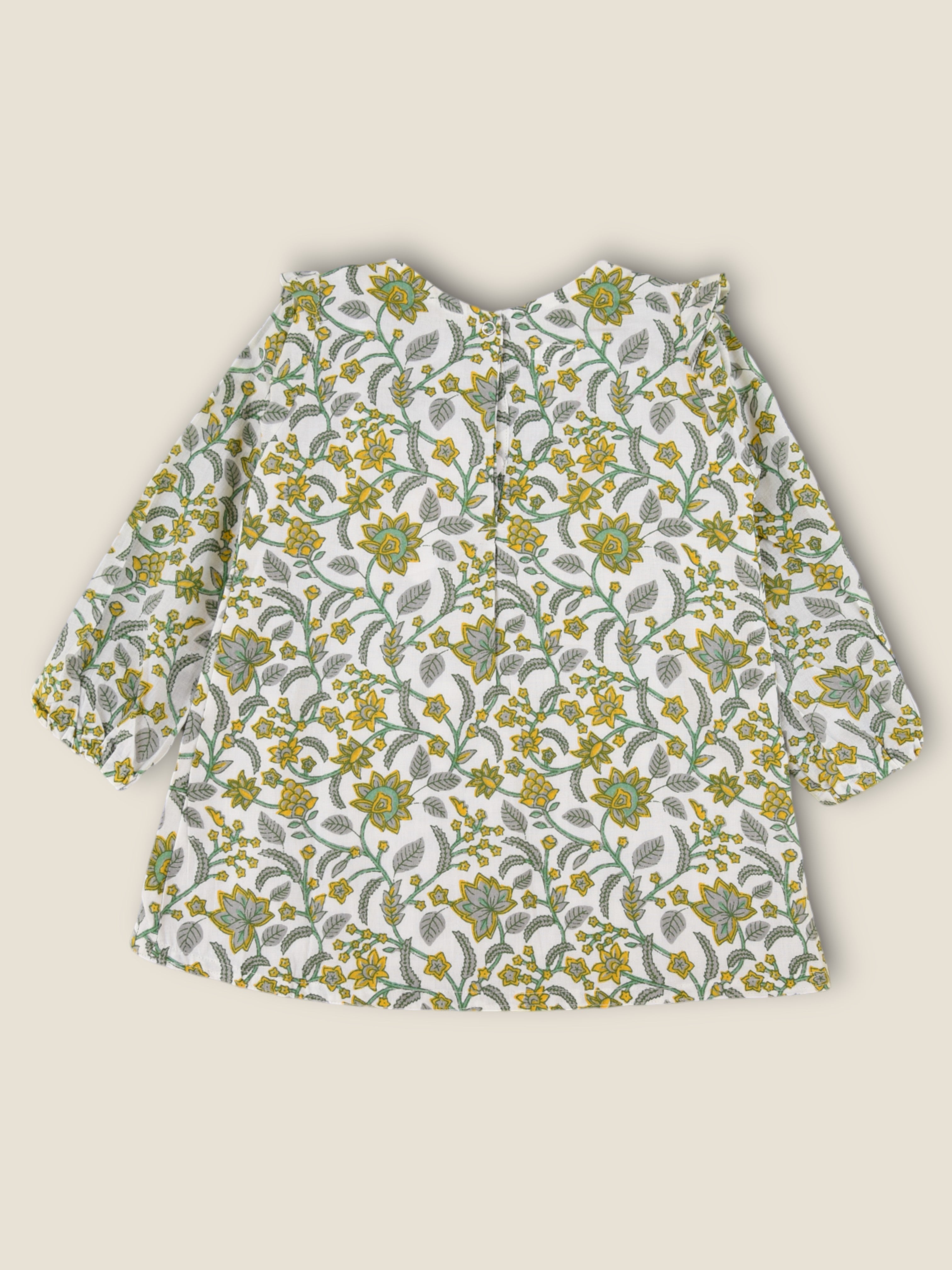 Girls Floral Frill A-Line Dress