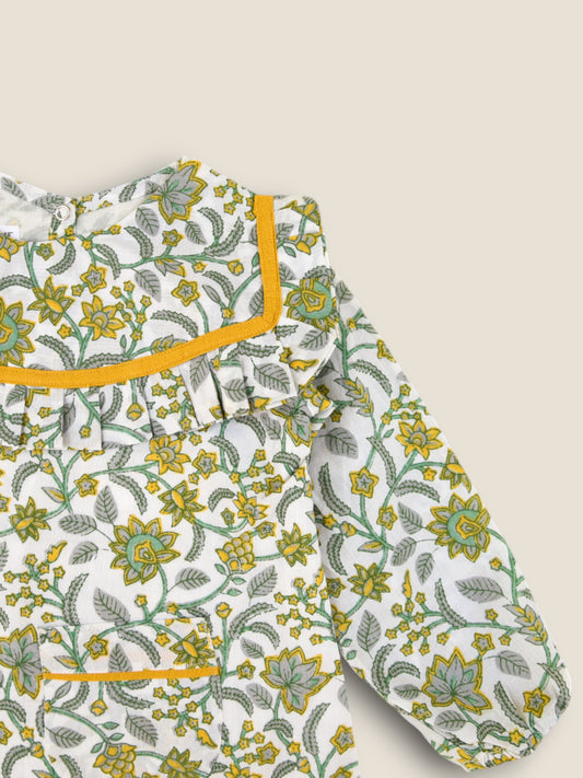 Girls Floral Frill A-Line Dress