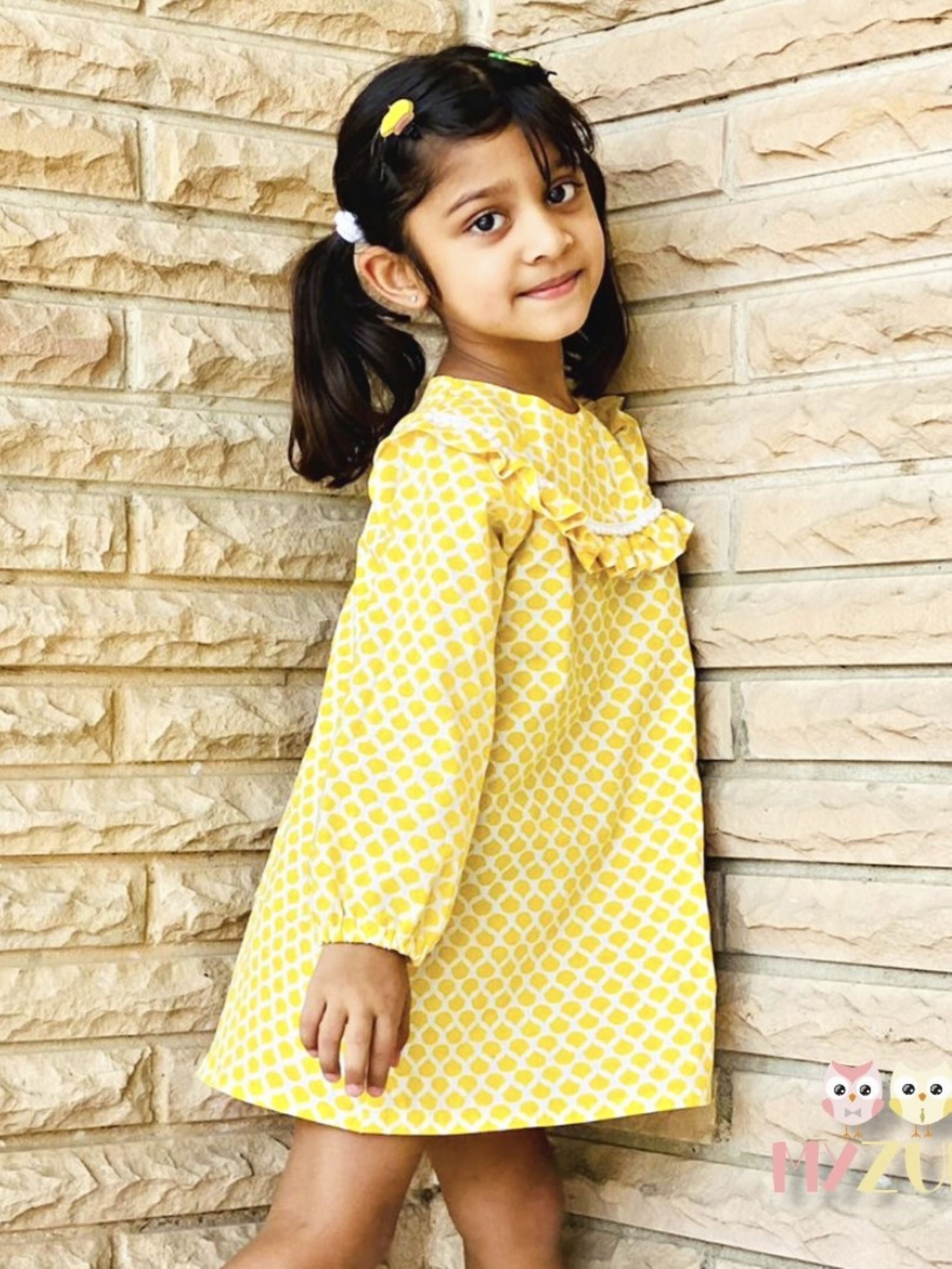 Girls Honey Drop Ruffle A-line Dress