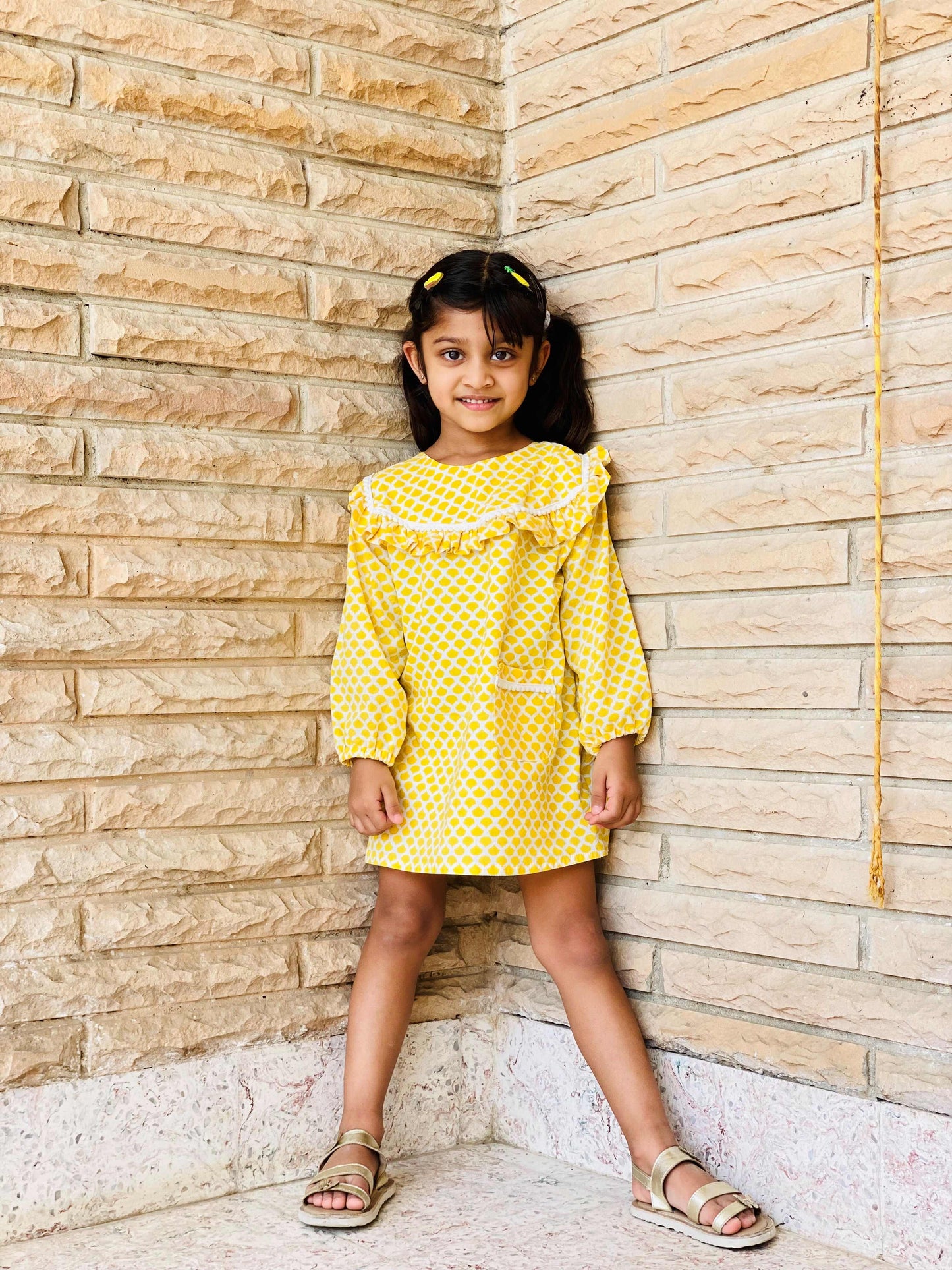 Girls Honey Drop Ruffle A-line Dress