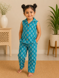 Girls Teal Jacket Pants Set