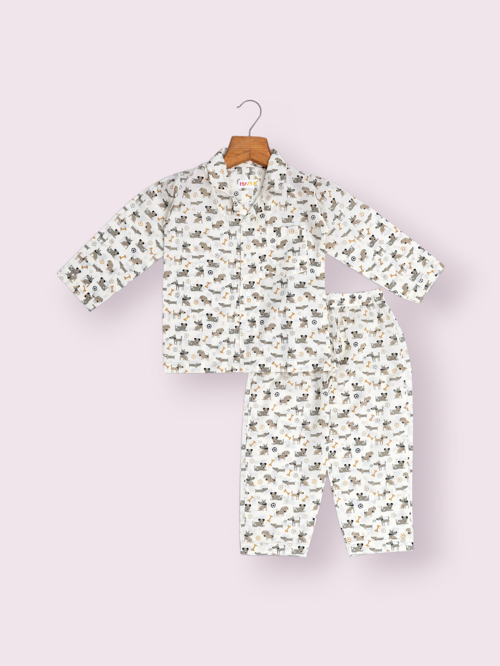 Kids Brown Doggie Night Suit