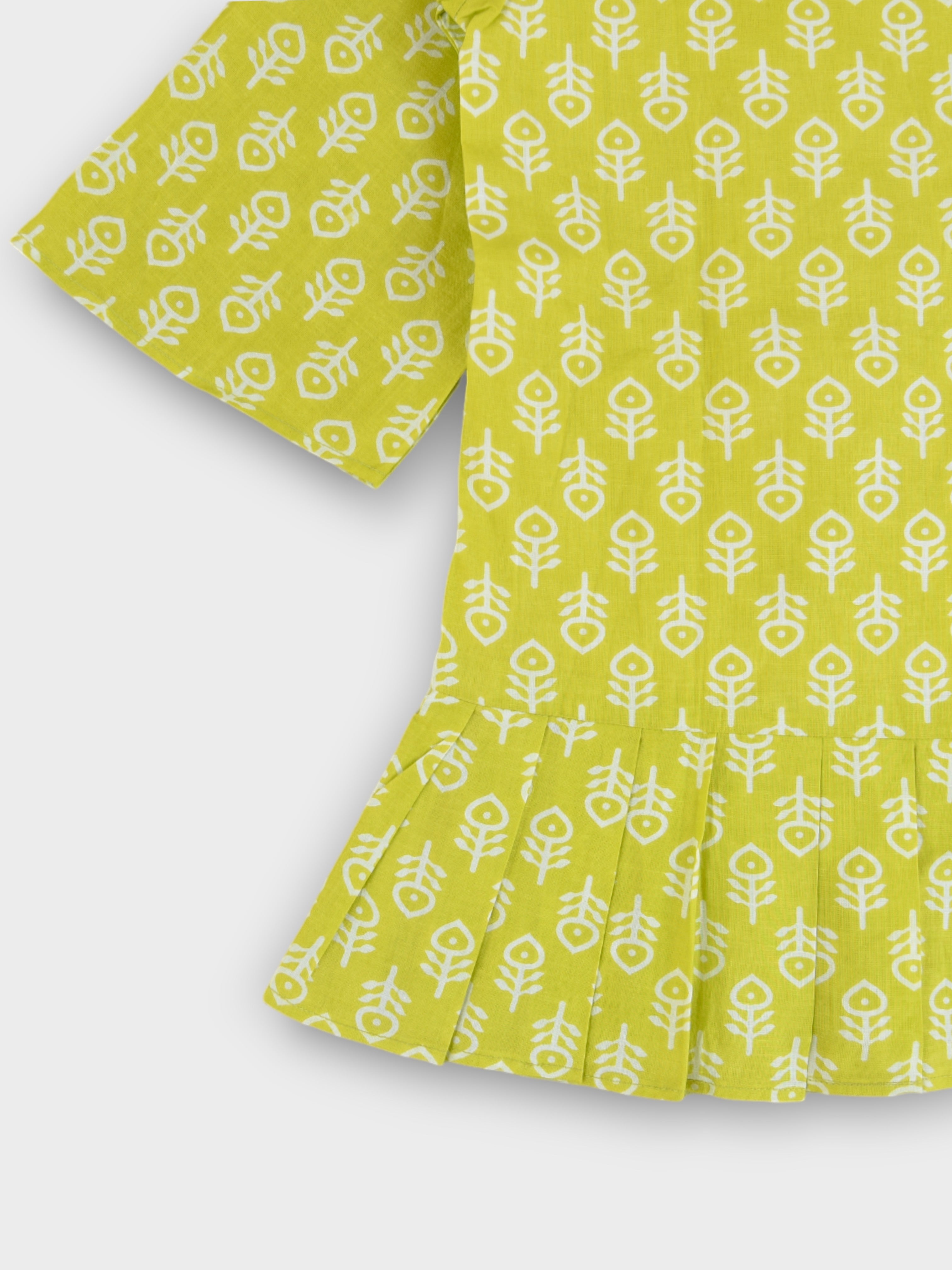 Girls Lime Kimono Dress