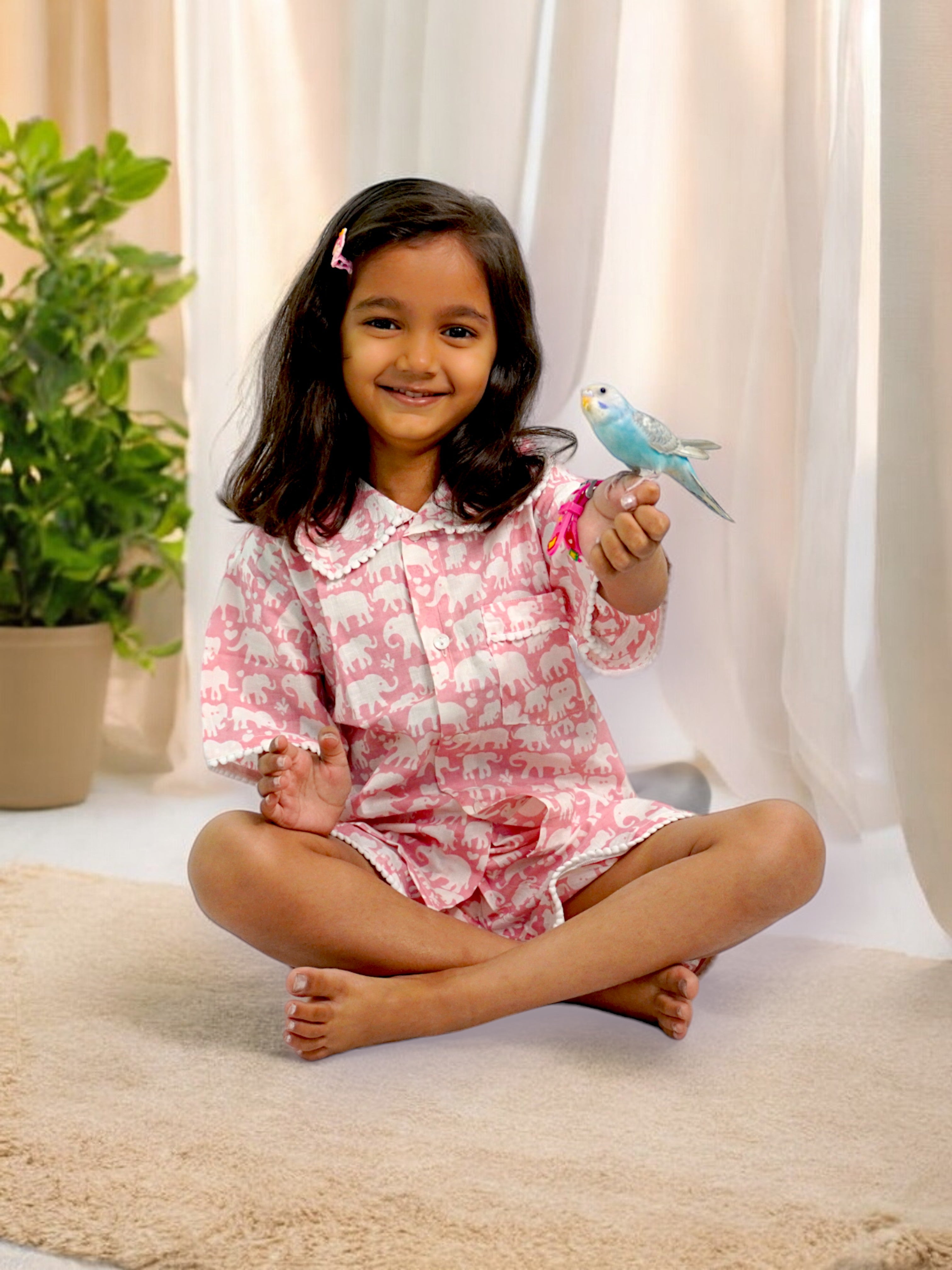 Girls Pink Elephant Play Set