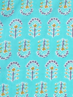 Girls Powder Blue A-line Dress With Pompom