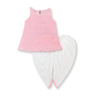 Girls Baby Pink Kurta Dhoti Set