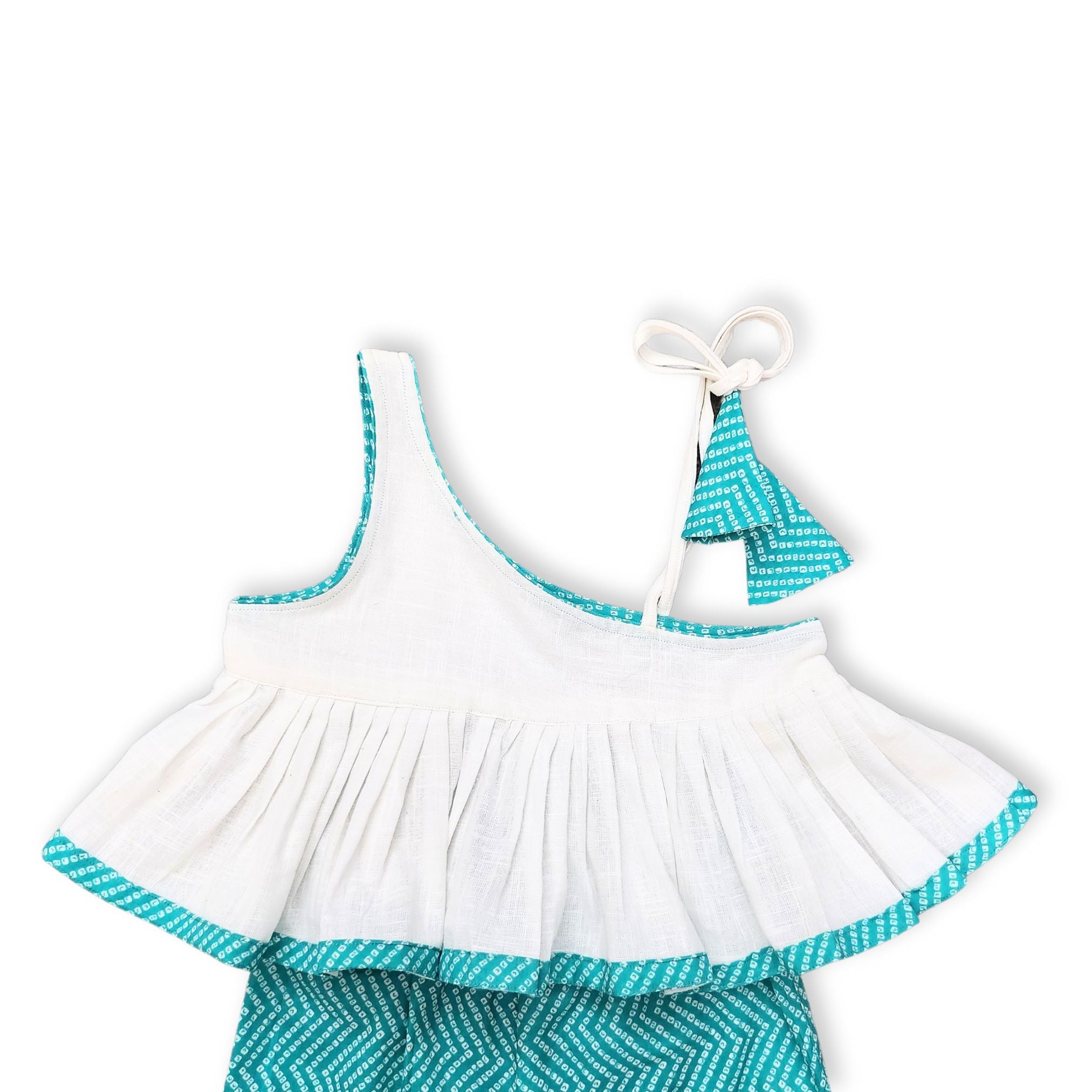 Girls Teal Afghani Pants Set