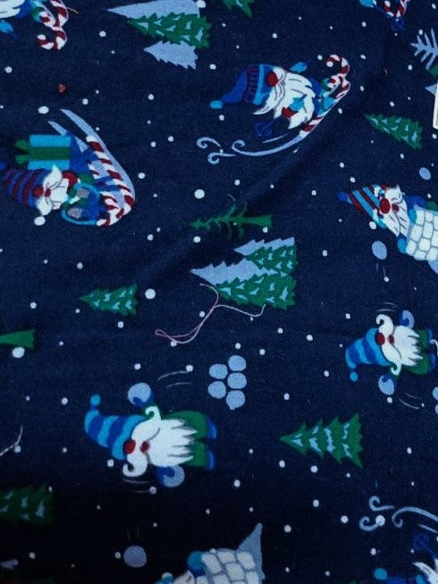 Kids Blue Santa Flannel Nightsuit