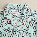 Kids Blue Penguin Flannel Night Suit