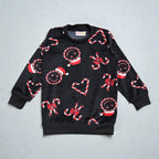 Kids Black Candycane Night Suit