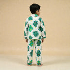 Kids White Christmas Tree Flannel Night set