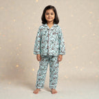 Kids Blue Penguin Flannel Night Suit