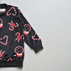 Kids Black Candycane Night Suit