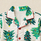 Kids White Christmas Tree Flannel Night set
