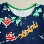 Kids Navy Blue Flannel Night suit