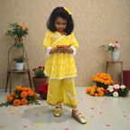 Lemon Yellow  Motif Angrakha Culottes