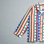 Kids Multicolour Abstract Flannel Night Suit