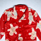 Kids Red Ginger Bread Winter Nightsuit