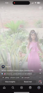 Girls Pink Bandhej Lehenga Set