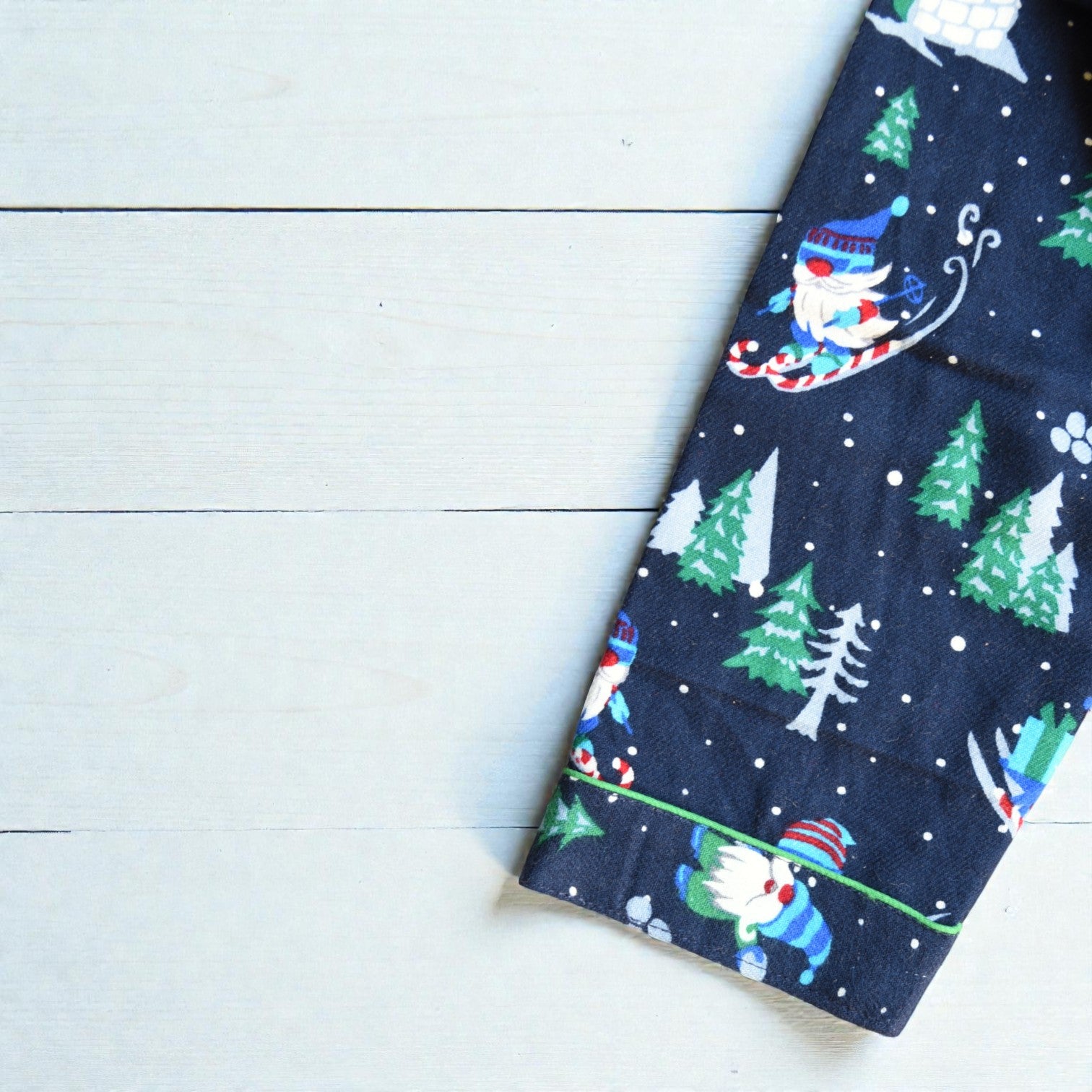 Kids Blue Santa Flannel Nightsuit