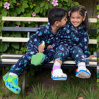 Kids Blue Santa Flannel Nightsuit