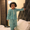 Kids Aqua Shibori Night Suit