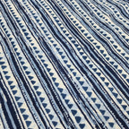 Boys Blue Triangles Full Sleeves Mandarin Collar Shirt