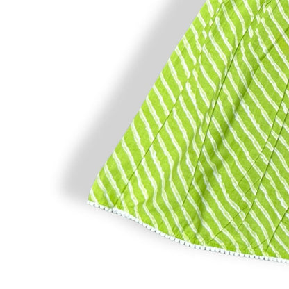 Girls Green Leheriya Slip Dress