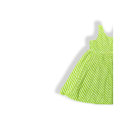 Girls Green Leheriya Slip Dress