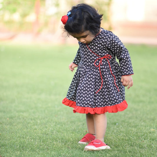 Girls Guns and Roses Angrakha Dress