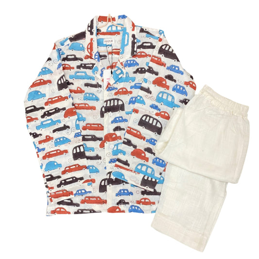 Kids Multi Car Unisex Night Suit