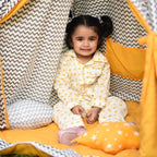 Kids Mustard Tiny Elephant Unisex Night Set