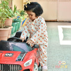 Kids Orange Reindeer Night Suit