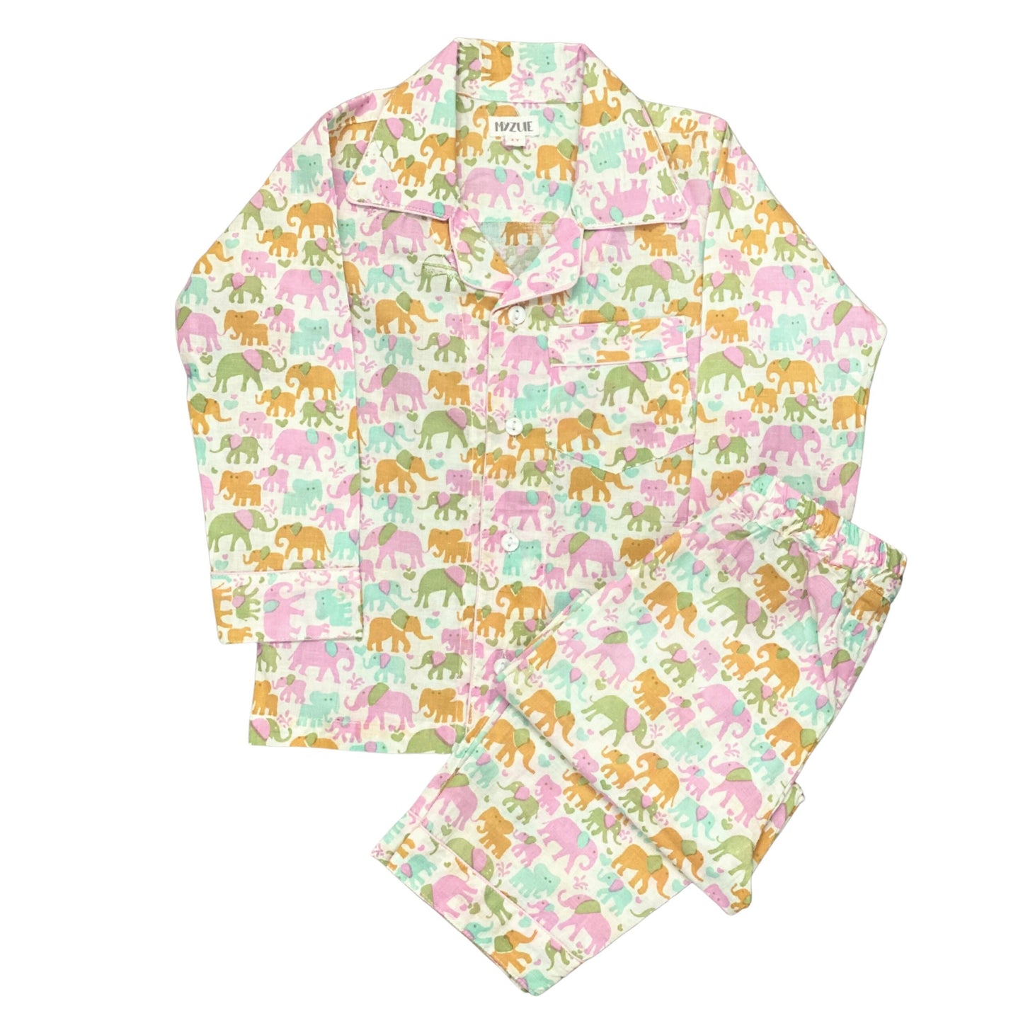 Kids Multi Elephant Unisex Night Set
