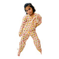 Kids Pink Yellow Owl Night Suit
